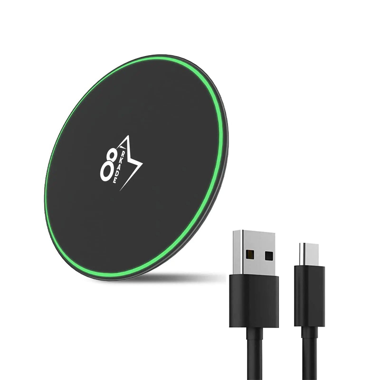 Arkade 87 W8 Wireless Charging Pad with 3.3Ft Type-C USB Charging Cable Adapter Charger