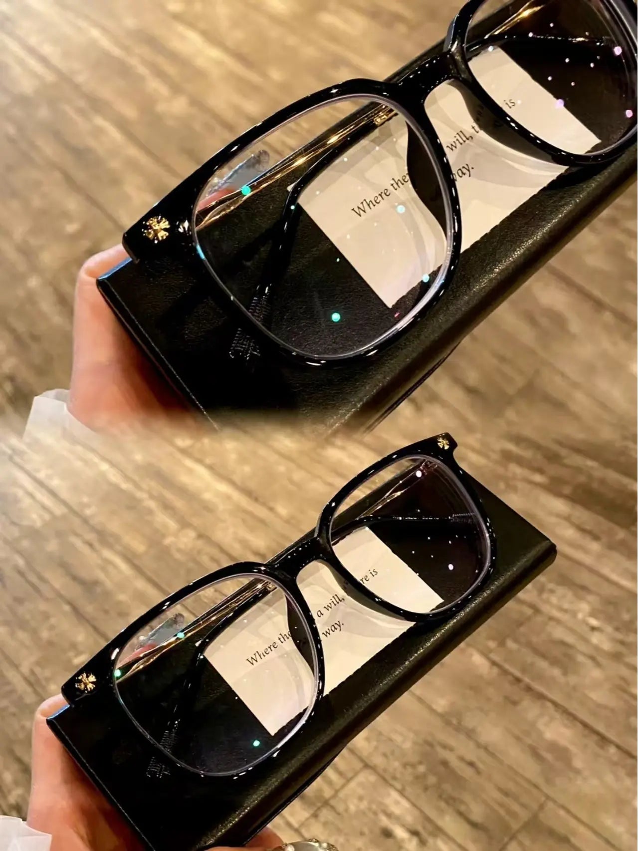Black Warrior Series Blue Light Blocking Glasses Eyeglass Frame for Women Men Protection Computer Gaming Lightweight Red Frame Oversized Non Prescription Small Face Square Reduce Eye Fatigue on Computers Tvs Phones