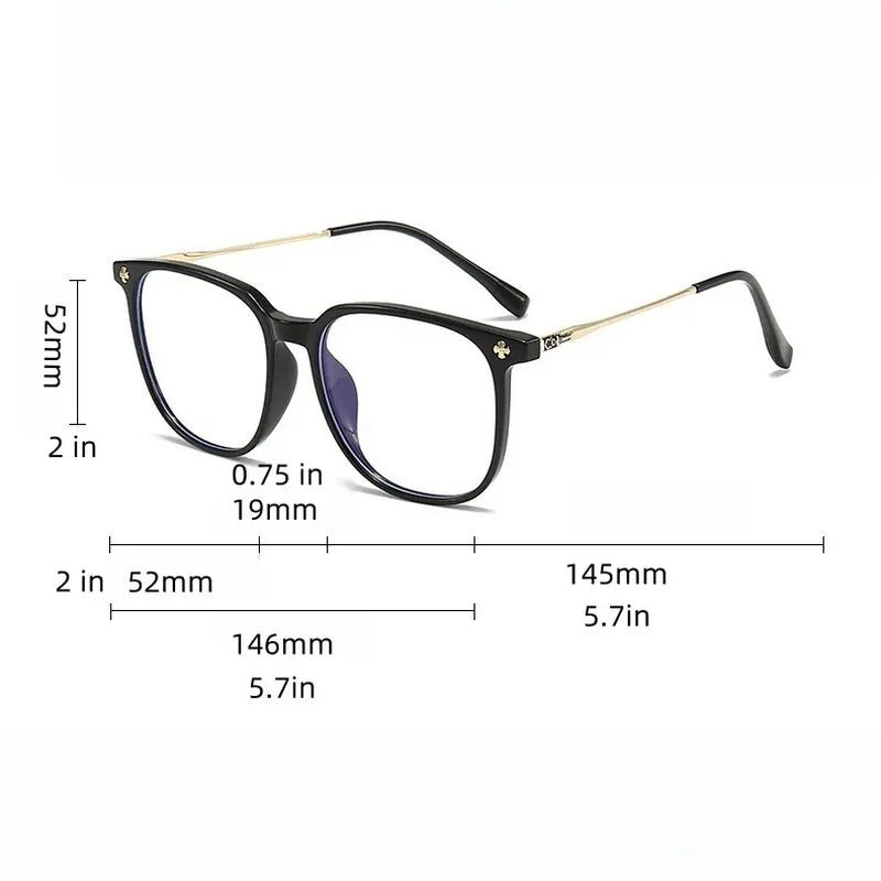 Black Warrior Series Blue Light Blocking Glasses Eyeglass Frame for Women Men Protection Computer Gaming Lightweight Red Frame Oversized Non Prescription Small Face Square Reduce Eye Fatigue on Computers Tvs Phones