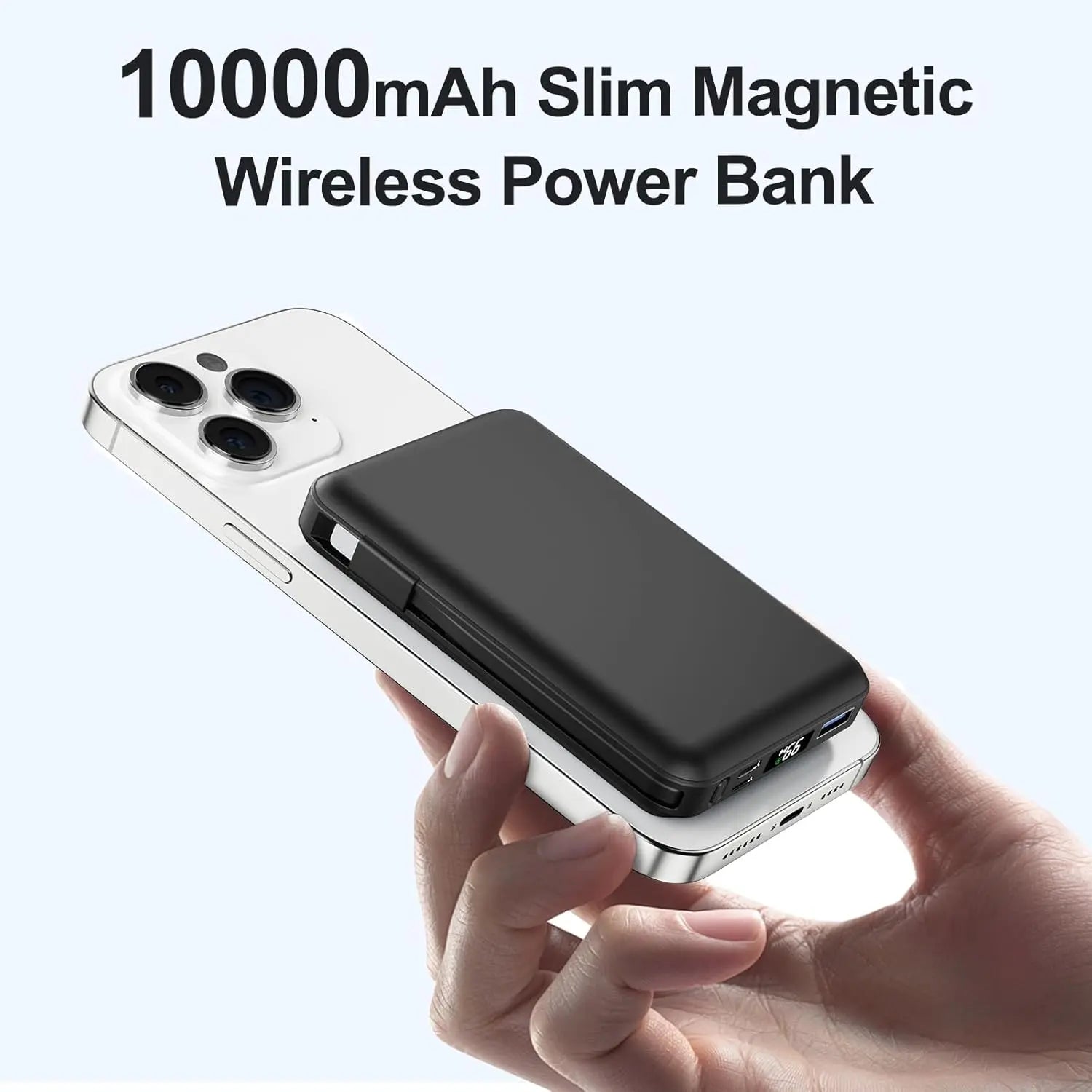 Magnetic Power Bank 10,000Mah Wireless Portable Charger Fast Charging Magsafe Battery Pack for Iphone 17/16/15/14/13/12/Plus/Pro Max Compact Travel Friendly
